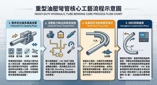 Working Principle of a Heavy-Duty Hydraulic Tube Bending Machine